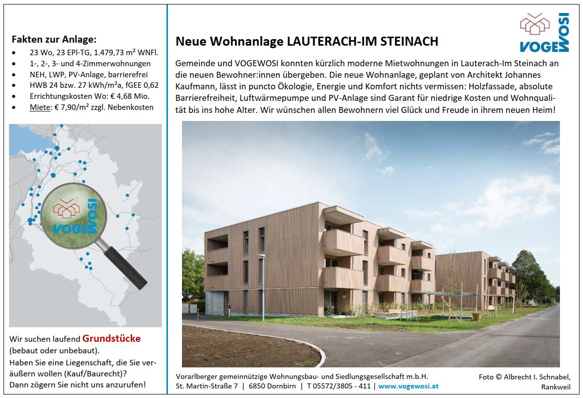 Neue Wohnanlage LAUTERACH-IM STEINACH