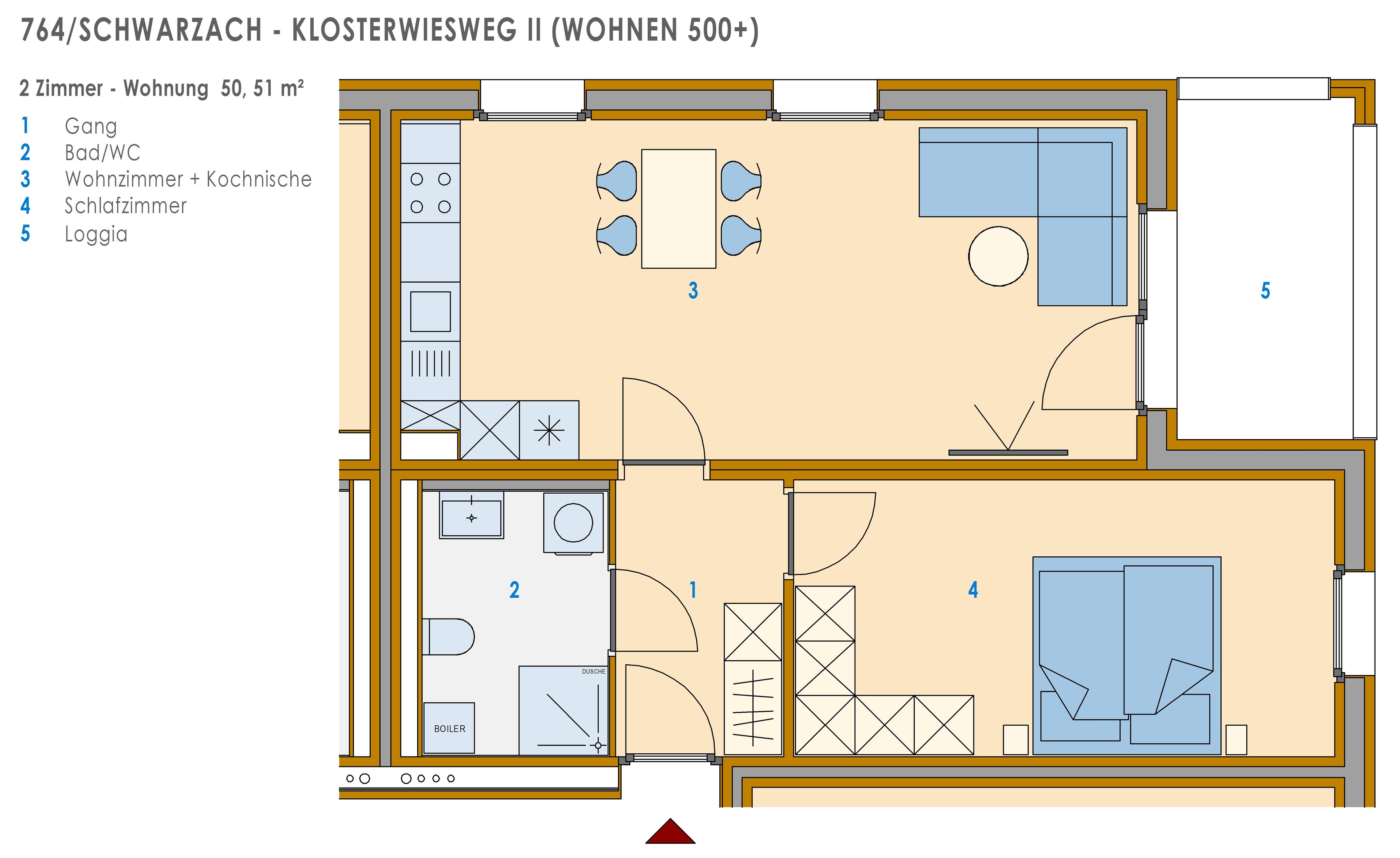 Schwarzach - Klosterwiesweg II (Wohnen 500+)
