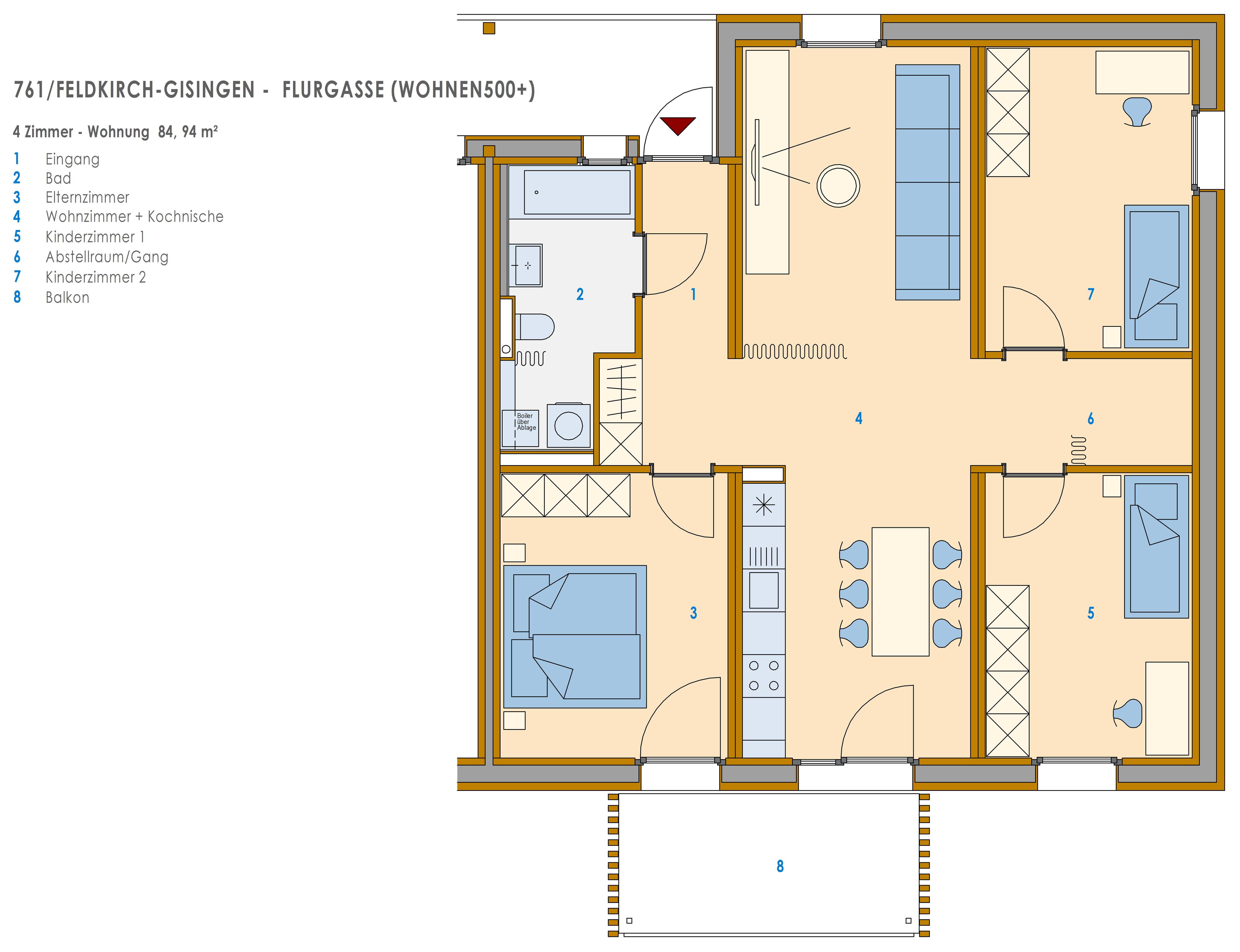 Feldkirch-Gisingen - Flurgasse (Wohnen 500+)