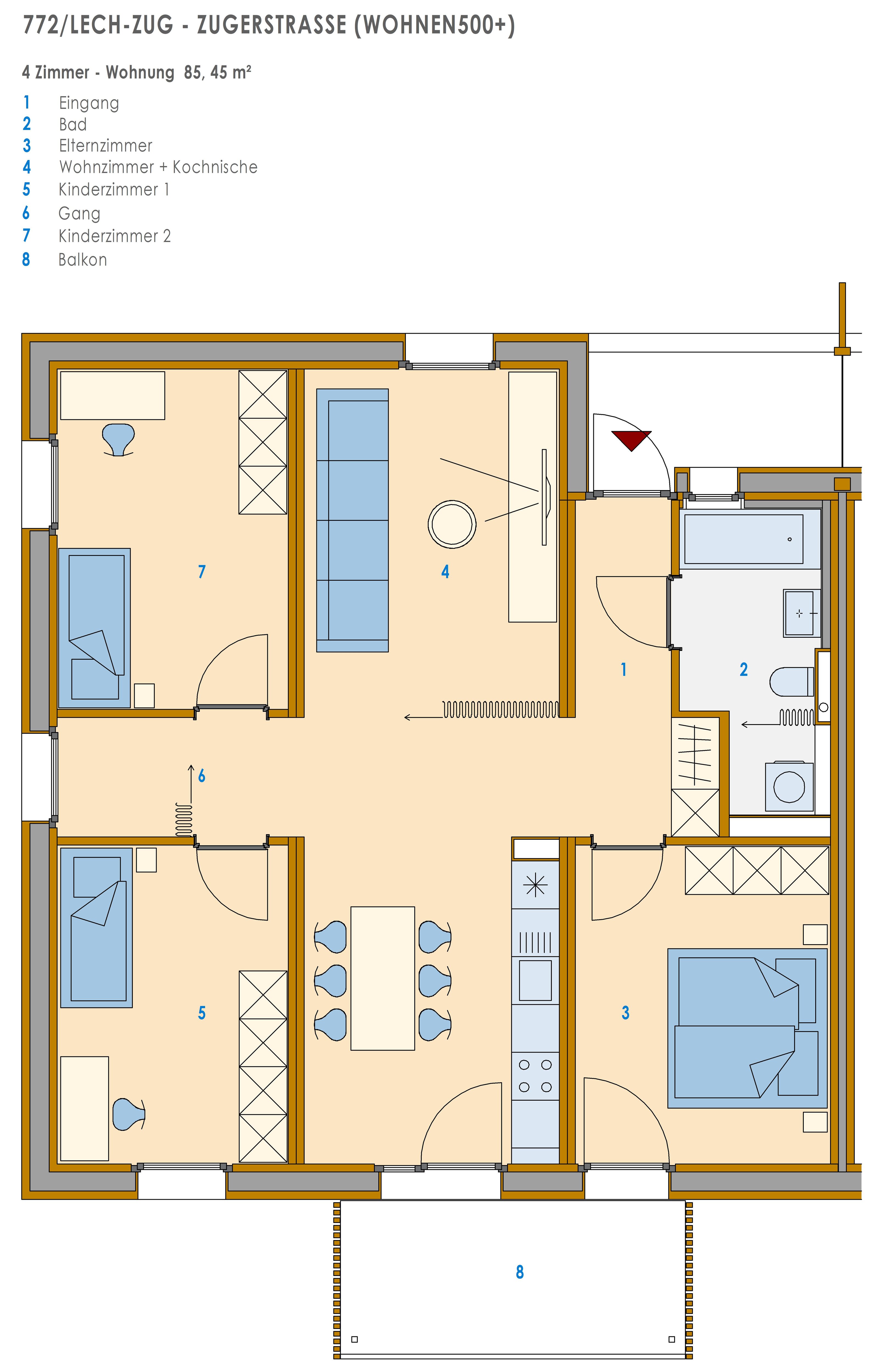 Lech-Zug - Zugerstraße (WOHNEN500+)