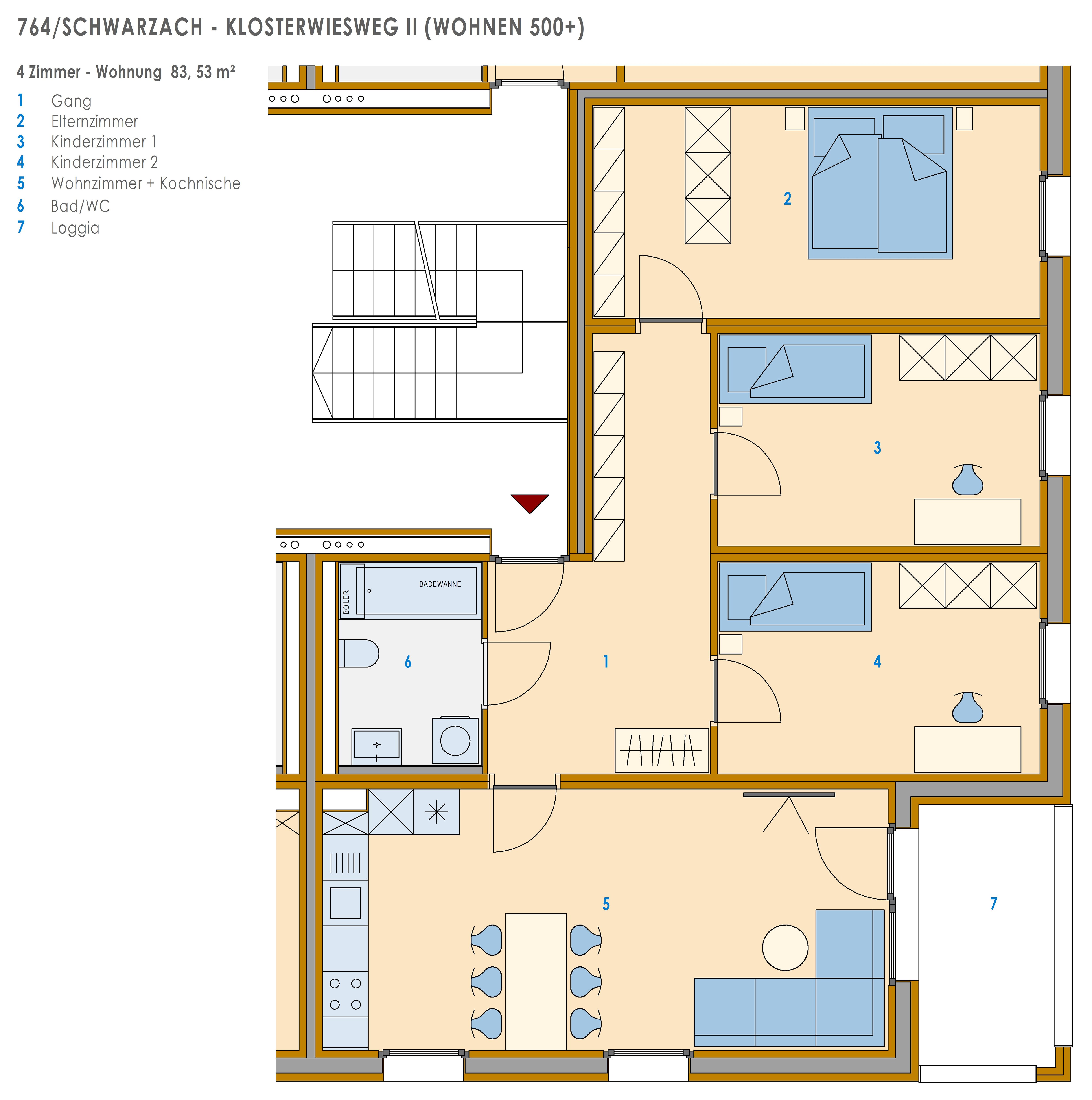 Schwarzach - Klosterwiesweg II (Wohnen 500+)