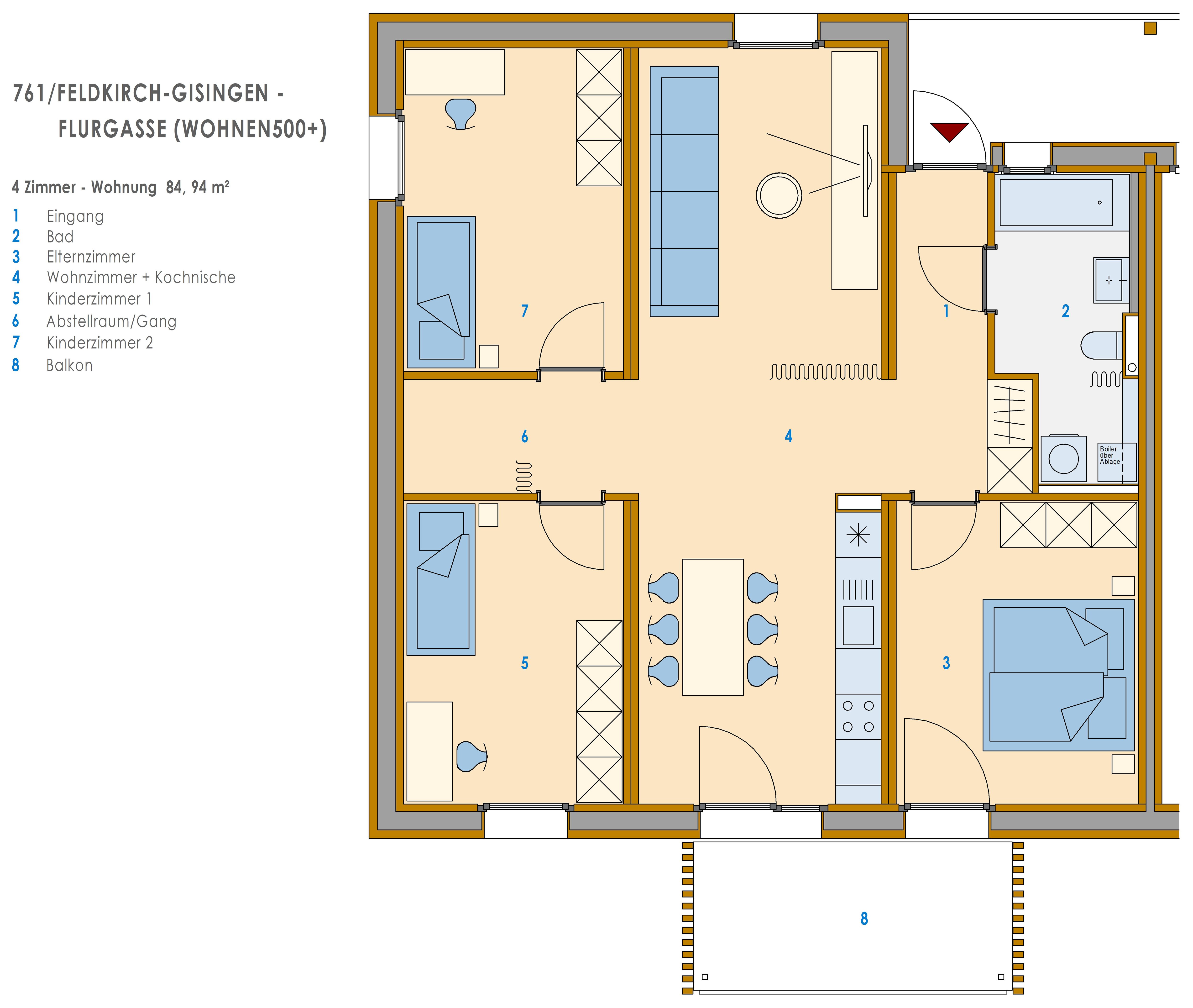 Feldkirch-Gisingen - Flurgasse (Wohnen 500+)