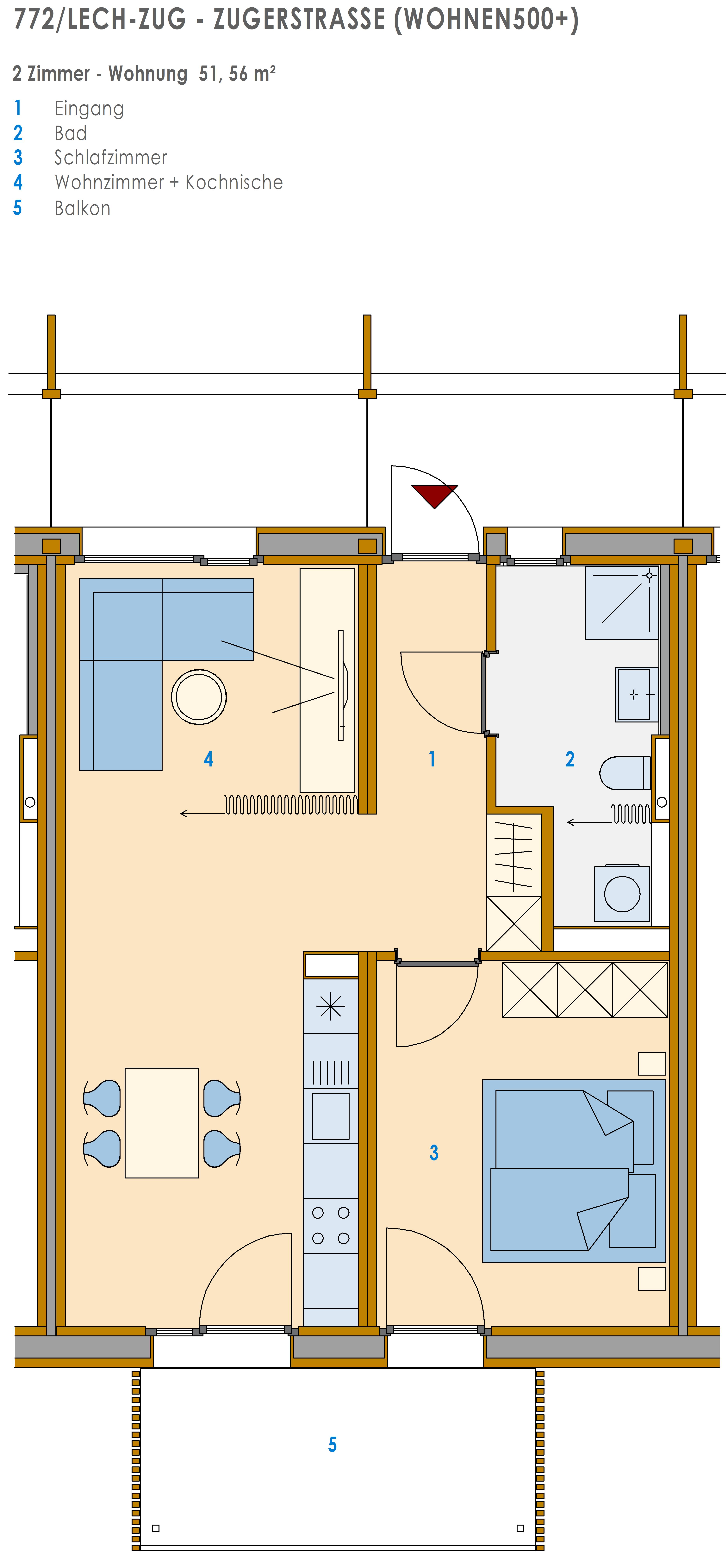 Lech-Zug - Zugerstraße (WOHNEN500+)