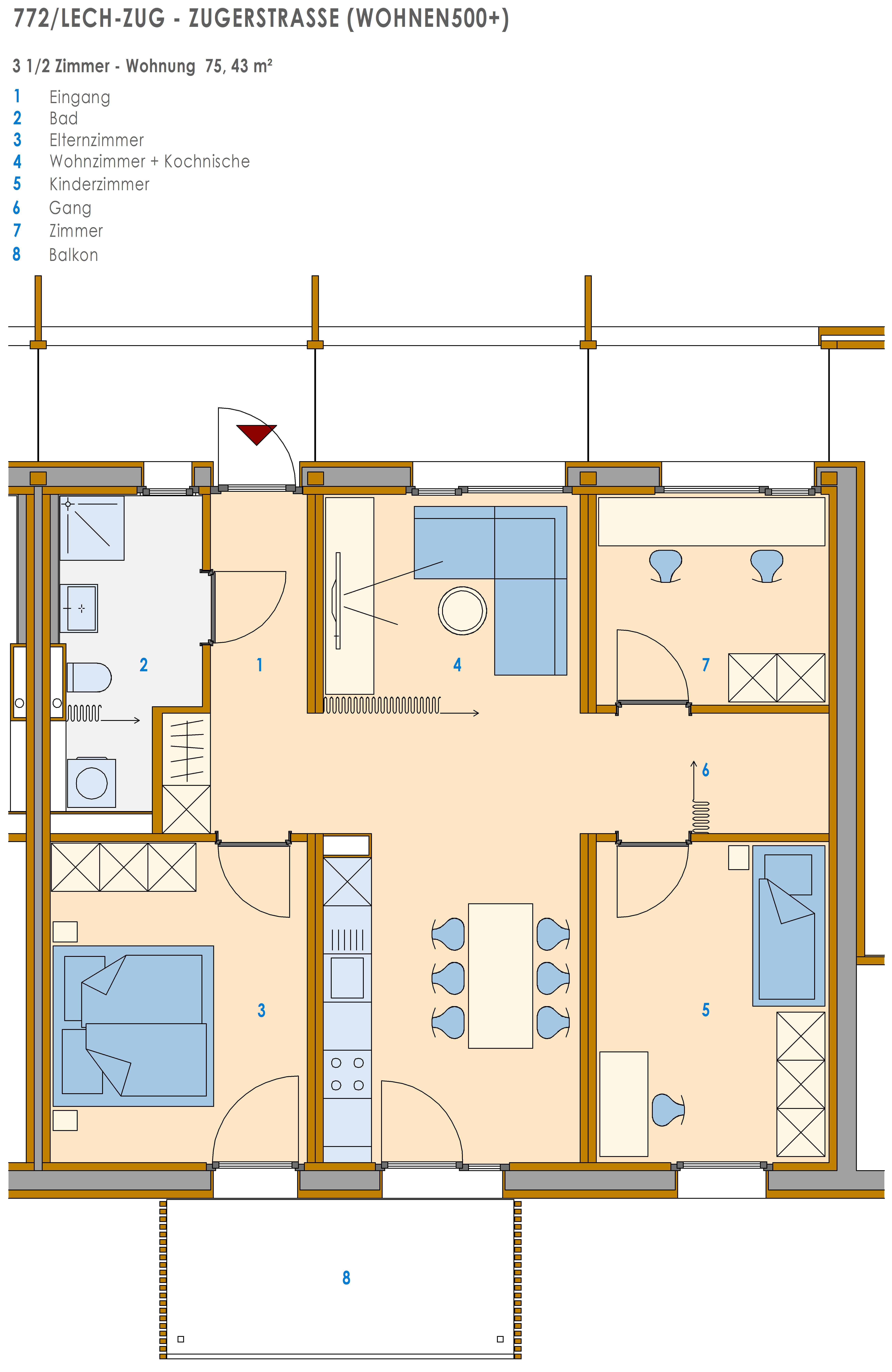 Lech-Zug - Zugerstraße (WOHNEN500+)